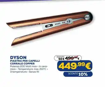 Piastra capelli corrale copper dyson
