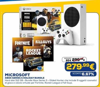 Euronics Microsoft xbox series s holiday bundle offerta