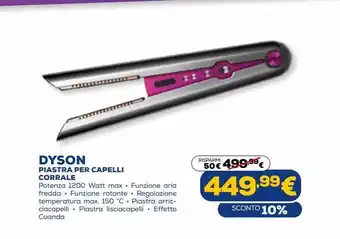 Euronics Piastra capelli corrale dyson offerta