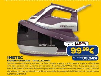 Euronics Imetec sistema stirante - intellivapor offerta