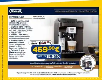 Euronics Macchina da caffè delonghi offerta