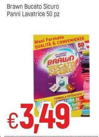Famila Brawn Bucato Sicuro Panni Lavatrice 50 pz offerta
