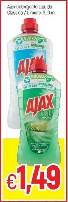 Famila Ajax Detergente Liquido Classico / Limone 950 ml offerta