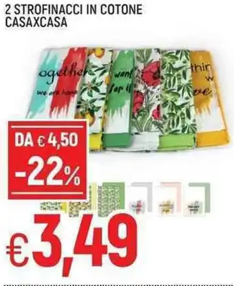 Famila 2 Strofinacci In Cotone Casaxcasa offerta