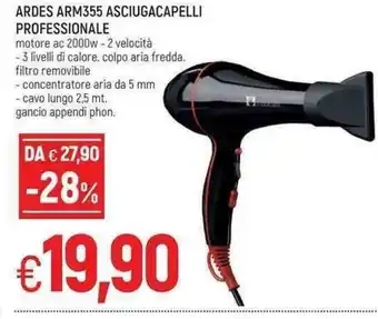 Famila Ardes Arm355 Asciugacapelli Professionale offerta