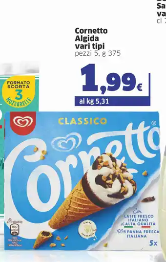 Ok Sigma Cornetto Algida vari Tipi 375g offerta