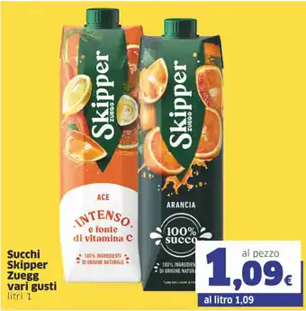 Succhi Skipper Zuegg vari gusti 1 litri