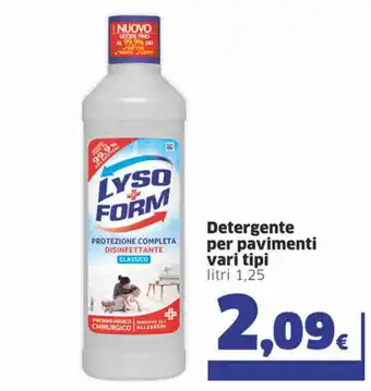 Ok Sigma Lysoform Detergente Per Pavimenti offerta