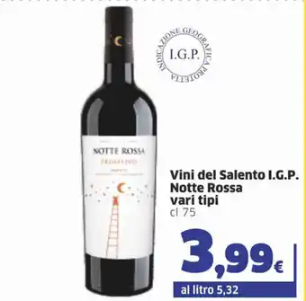 Notte Rossa Vini del Salento I.G.P 75cl