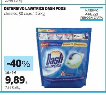 Ipercoop Detersivo lavatrice dash pods offerta
