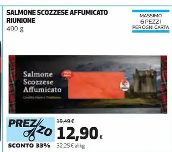 Ipercoop Salmone scozzese affumicato riunione offerta