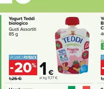 Carrefour Market Yogurt teddi biologico 85 g offerta