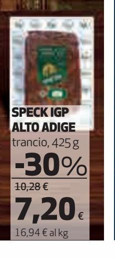 Ipercoop Speck igp alto adige offerta