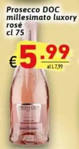 Ipercarni Prosecco DOC millesimato luxory rosé 75 cl offerta