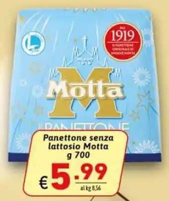 Ipercarni Motta Panettone senza lattosio 700 g offerta