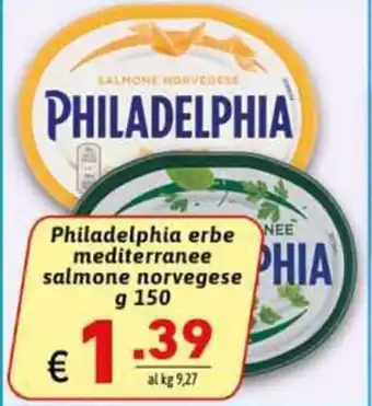 Ipercarni Philadelphia Erbe Mediterranee/Salmone Norvegese 150 g offerta