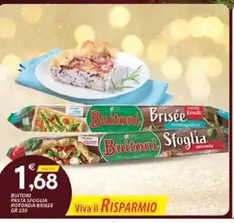 Vivo Supermercati Buitoni Pasta Sfoglia Rotonda / Brisee 230 gr offerta