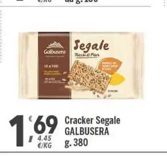 Supermercati Dok Galbusera Cracker Segale 380g offerta
