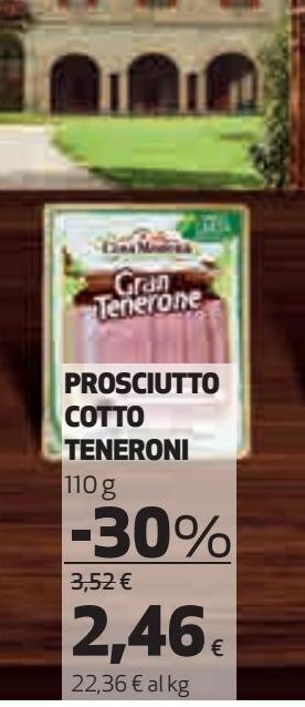 Coop Prosciutto cotto casa modena teneroni offerta