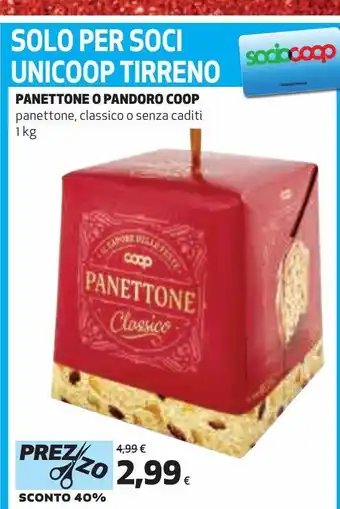 Coop Panettone o pandoro coop offerta
