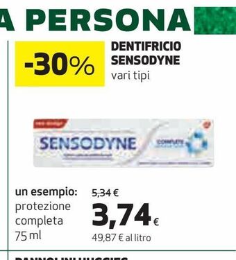 Coop Dentifricio sensodyne offerta