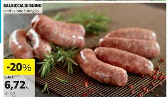 Coop Salsiccia di suino offerta