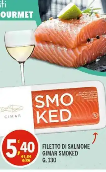 Supermercati Dok Filetto Di Salmone Gimar Smoked 130g offerta
