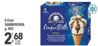 Supermercati Dok sammontana 6 Coni 450g offerta