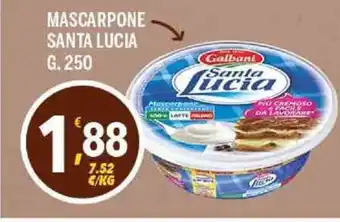 Supermercati Dok Mascarpone Santa Lucia 250g offerta