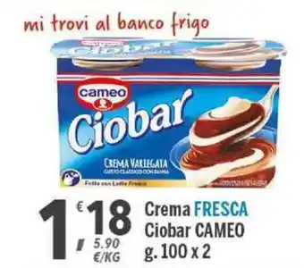 Crema Fresca ciobar Cameo 100x2g