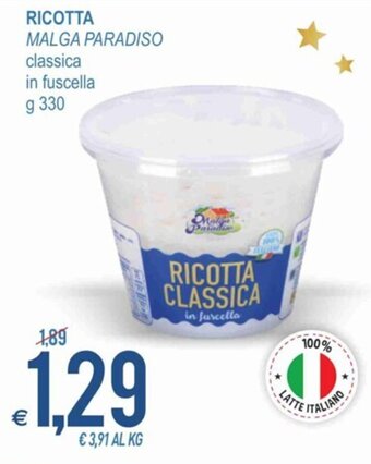 MD Discount Malga Paradiso Ricotta 330 g offerta