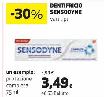 Ipercoop Dentifricio sensodyne offerta
