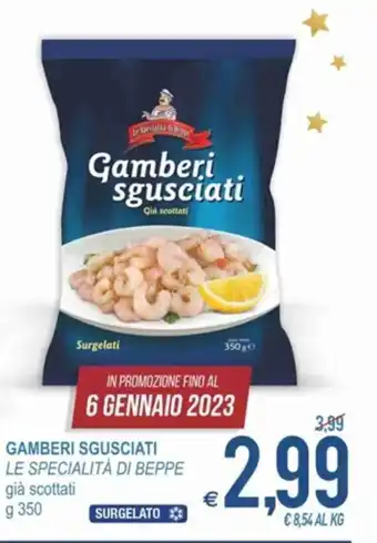 MD Discount Le Specialità di beppe Gamberi Sgusciati 350 g offerta