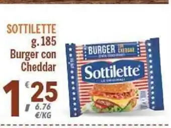 Supermercati Dok Sottilette 185g Burger con cheddar offerta
