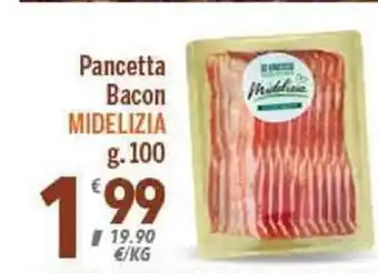 Supermercati Dok Midelizia Pancetta bacon100g offerta