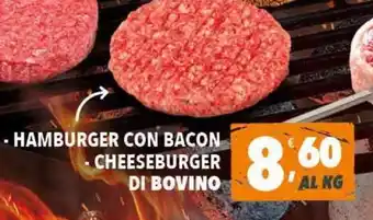 Supermercati Dok Hamburger Con Bacon Cheesburger Di Bovino offerta