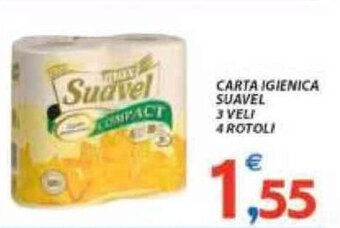 Vivo Supermercati Carta Igienica Suavel 3 veli 4 rotoli offerta