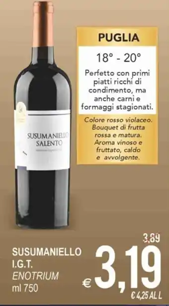 MD Discount Enotrium Susumaniello 750 ml offerta