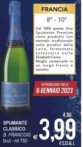 MD Discount B. Francois Spumante Classico 750 ml offerta