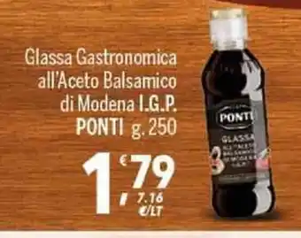 Supermercati Dok Ponti Glassa Gastronomica all A'ceto Balsamico 250g offerta