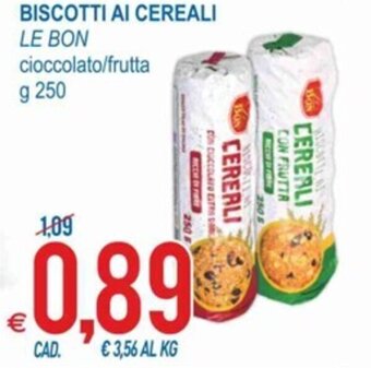MD Discount Le Bon Biscotti Ai Cereali 250 g offerta