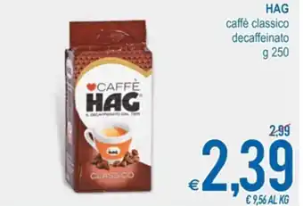 MD Discount Hag Caffè classico decaffeinato 250 g offerta