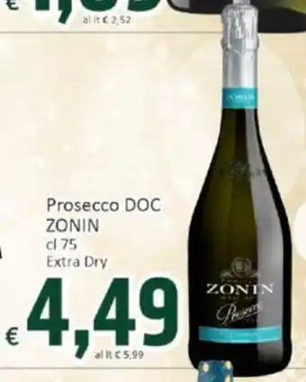 Paghi Poco Zonin Prosecco DOC 75 cl Extra Dry offerta