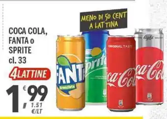 Supermercati Dok Coca Cola, Fanta o SPrite 33cl offerta