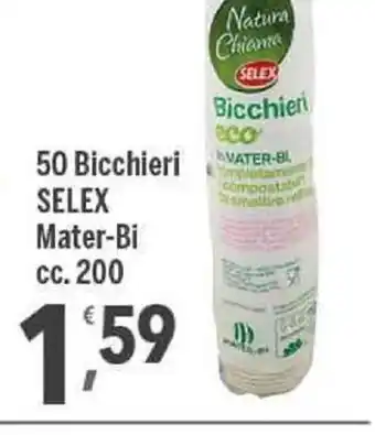50 Bicchieri selex Mater- Bi 200cc