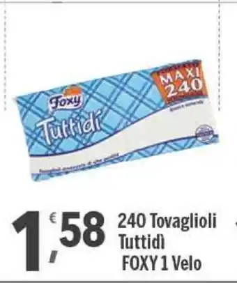 240 Tovaglioli Tuttidi Foxy 1 Velo