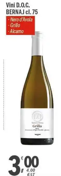 Vini D.O.C Bernaj 75cl