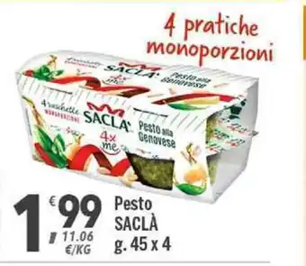 Supermercati Dok Saclá Pesto 45 x 4gr offerta