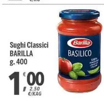 Supermercati Dok Barilla Sughi Classici 400g offerta