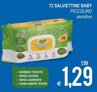 MD Discount Piccolino 72 Salviettine Baby offerta